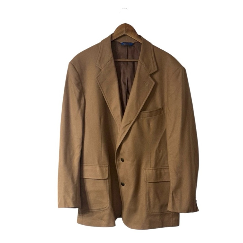 Pendleton Camel 100% Pure Virgin Wool Blazer Jacket Mens Suit Sports Coat 46 L